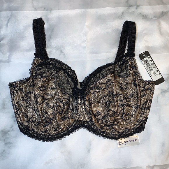 36J Fantasie Susanna Side Support Black Nude Bra - Picture 2 of 14